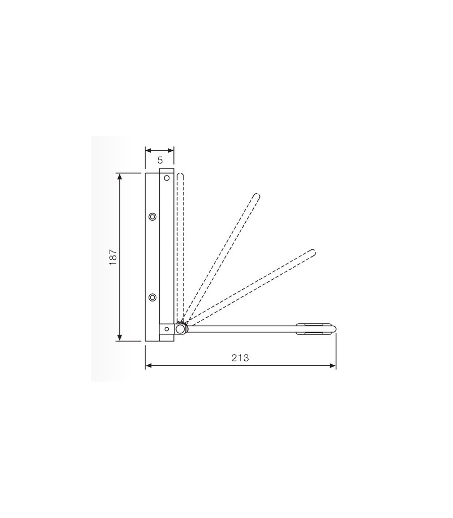 JUSTOR MB DEURVEER EXTERIOR TECHNISCHE TEKENING