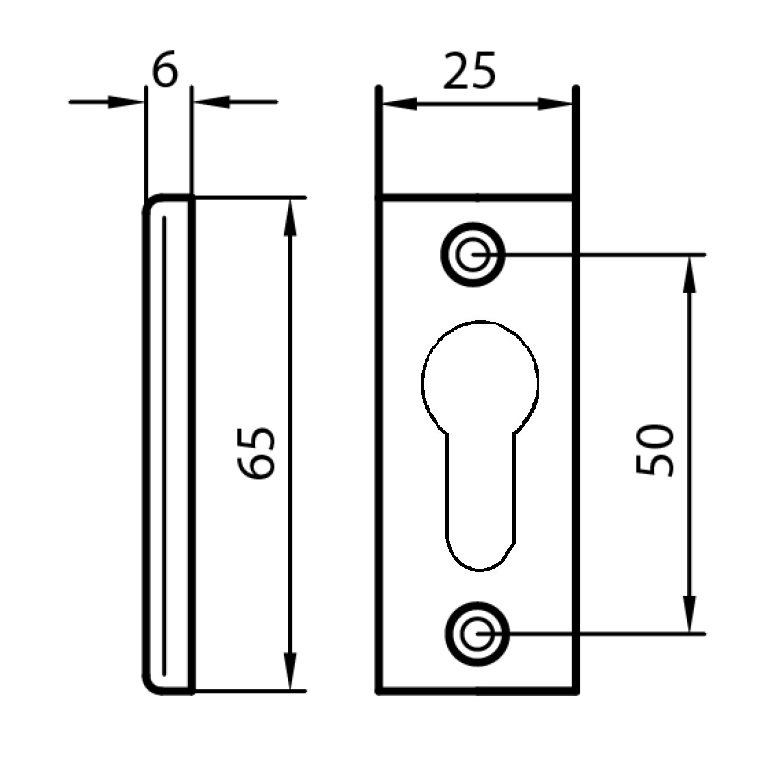 WEKA RECHTHOEKIGE ROZET MODEL 12/13