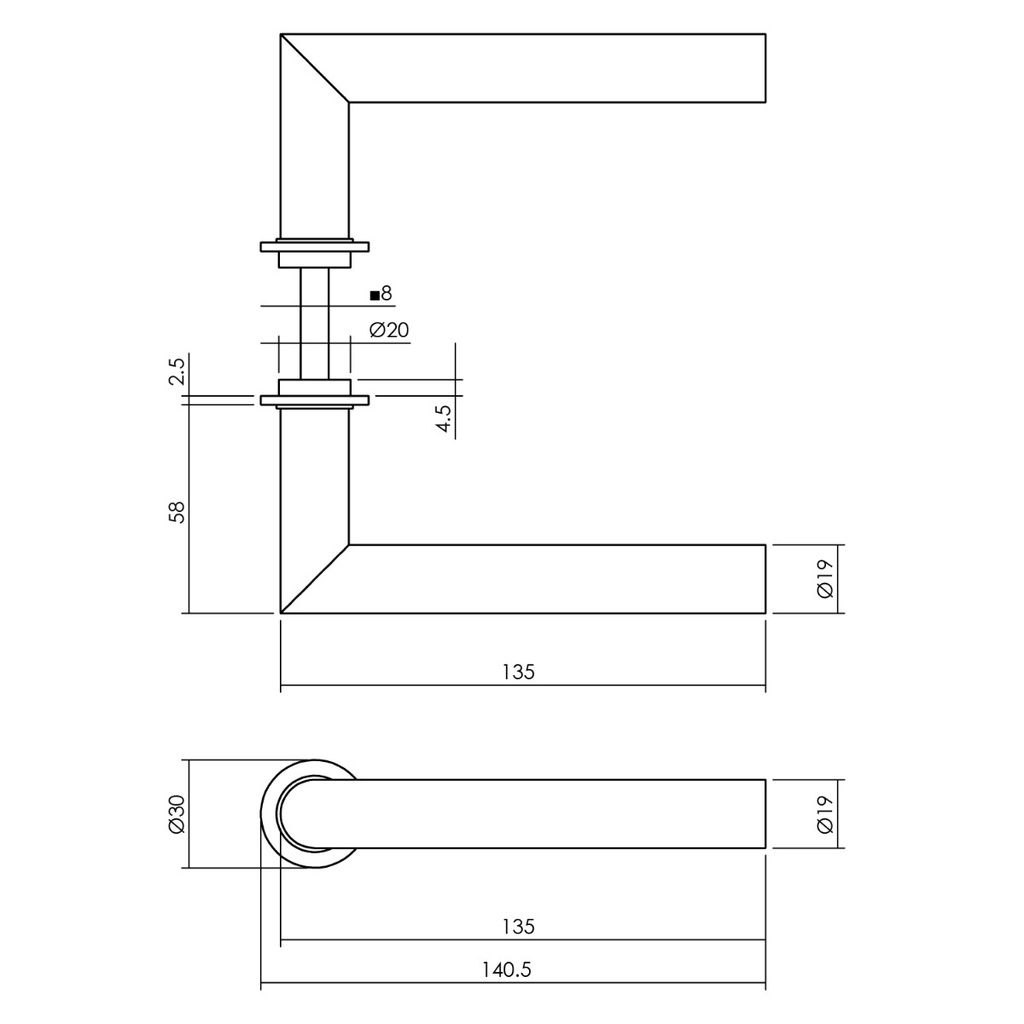 INTERSTEEL KRUKKENPAAR JURA OP MINIMALISTISCHE ROZET