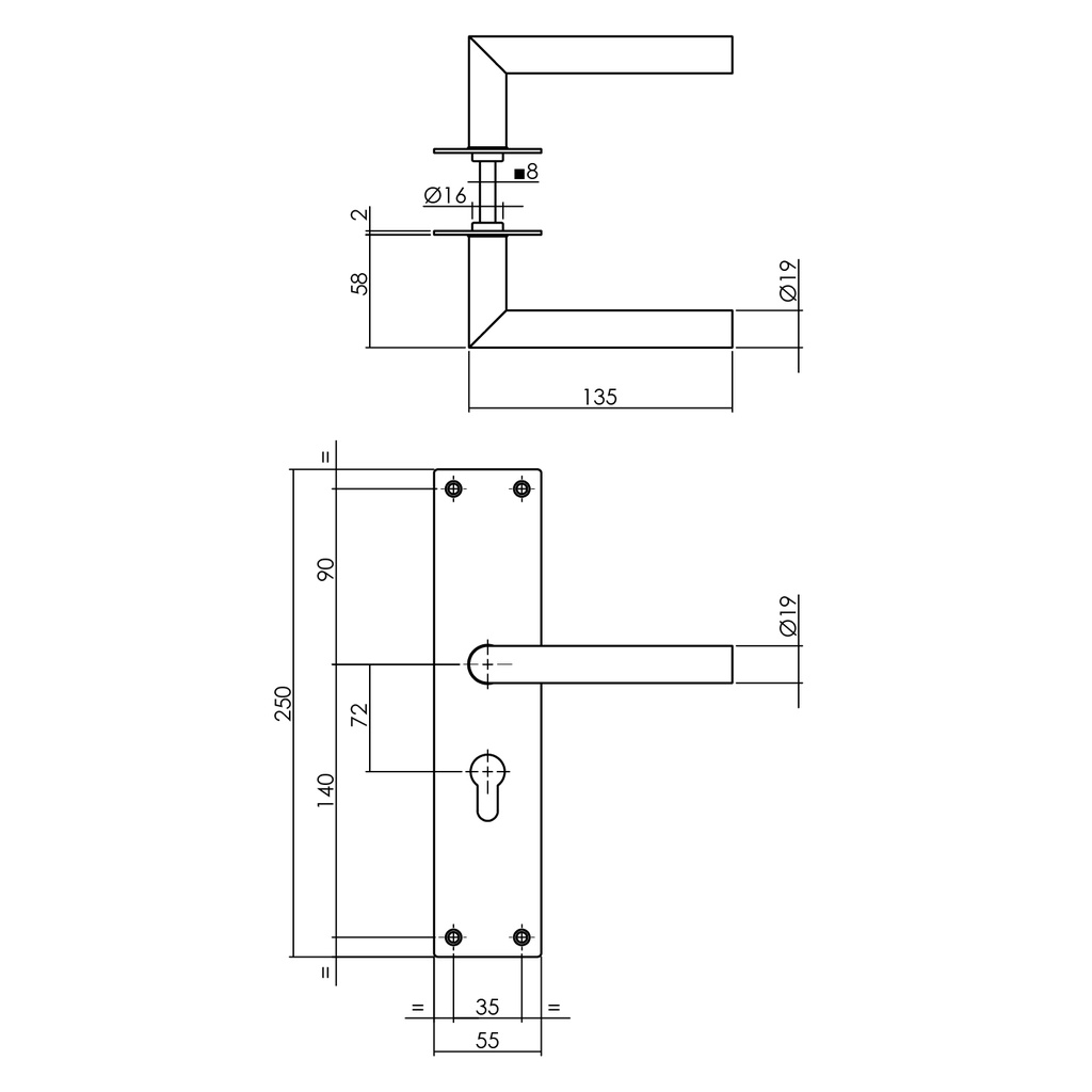 INTERSTEEL KRUKKENPAAR JURA OP SCHILD MET PC 72MM