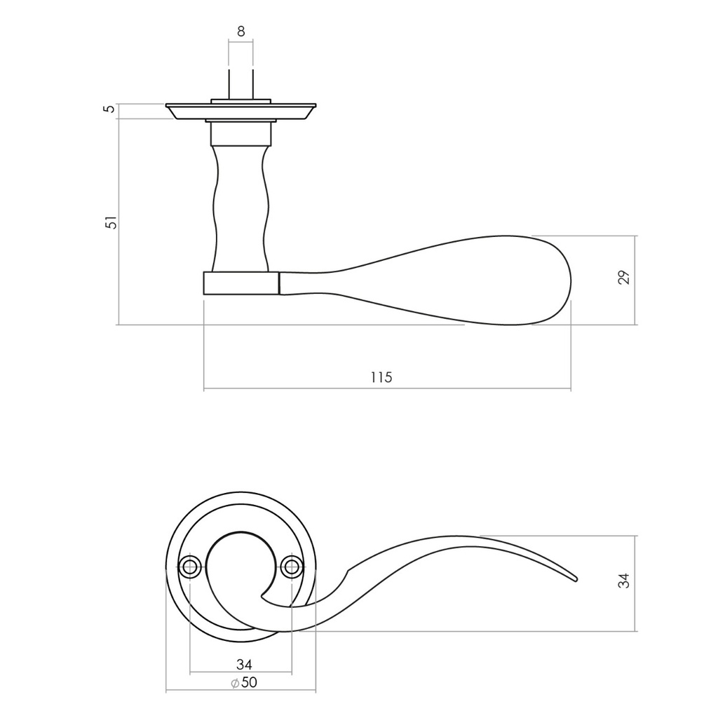 INTERSTEEL KRUKKENPAAR LEPEL OP ROZET