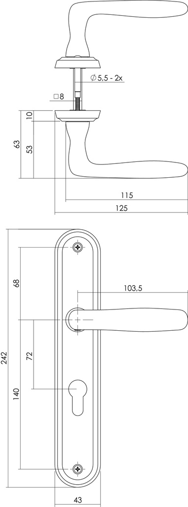 INTERSTEEL KRUKKENPAAR BJORN OP SCHILD MET PC 72MM