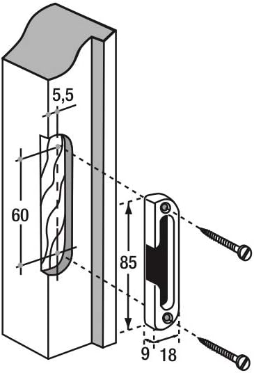 GU E-11638-00-0-1 SLUITPLAAT VOOR ROLNOKKEN