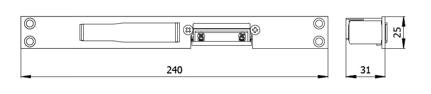 OMEC 02526XEL60 ELEKTRISCHE DEUROPENER MET SLUITPLAAT