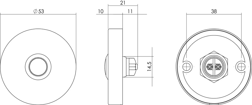 INTERSTEEL DEURBEL ROND