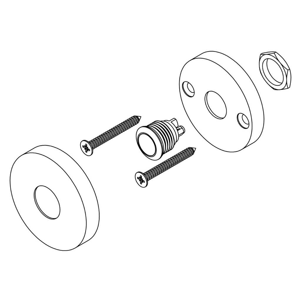 INTERSTEEL DEURBEL ROND