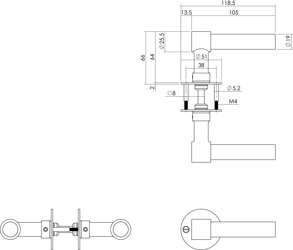 INTERSTEEL L/L-KRUKKENPAAR OP ROZET