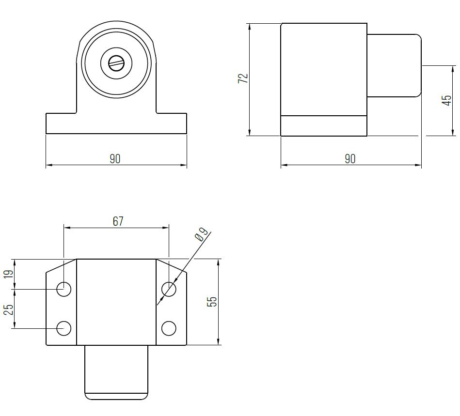 DENI 3871 DEURSTOPPER MET BUFFER ROBUSTO