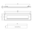 INTERSTEEL BRIEVENBUSKLEP RECHTHOEKIG MET KLEP/REGENRAND