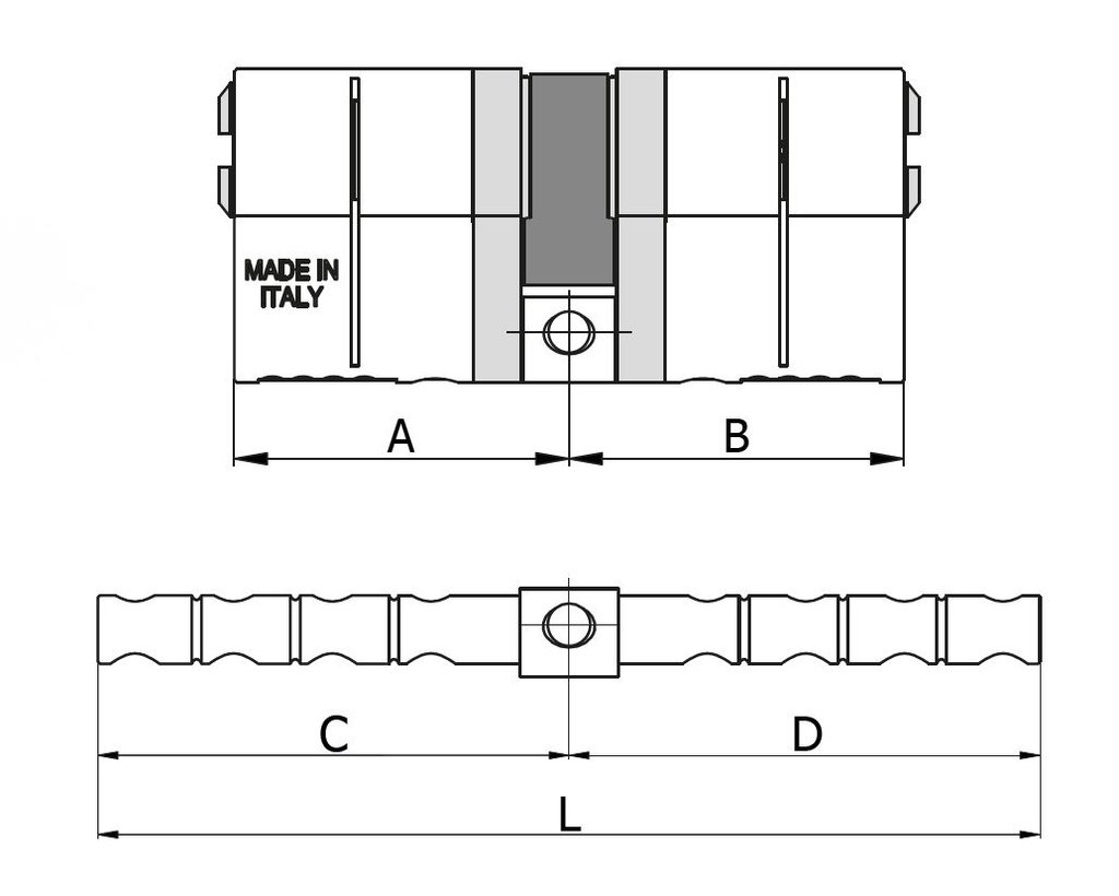 OMEC OTTOO UNIVERSELE CILINDERBALK PTC183 - 10 STUKS