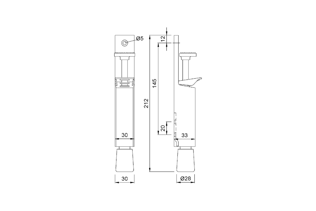 KWS 1081/1082 DEURVASTZETTER MET DUWSTANG