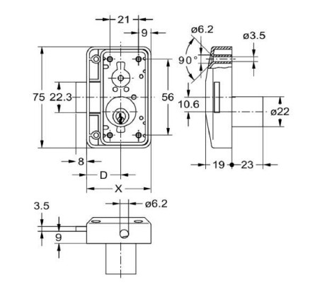 JUNIE 7321 DRAAISTANGENSLOT