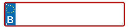 LEGE NUMMERPLAAT STANDAARD OM TE PERSEN - OFFICIEEL BELGIË