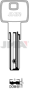 JMA BRUTE SLEUTEL PROFIEL DOM-B1