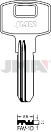 JMA BRUTE SLEUTEL PROFIEL FAV-1D