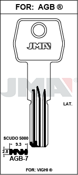 JMA BRUTE SLEUTEL PROFIEL AGB-7