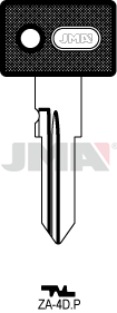 [ZA-4D.P] JMA BRUTE SLEUTEL PROFIEL ZA-4DP