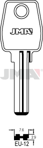 [EU-12] JMA BRUTE SLEUTEL PROFIEL EU-12